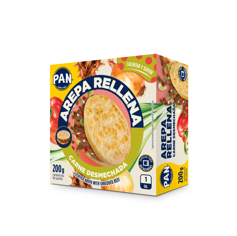 AREPA MIT GEZUPFTEM RINDFLEISCH