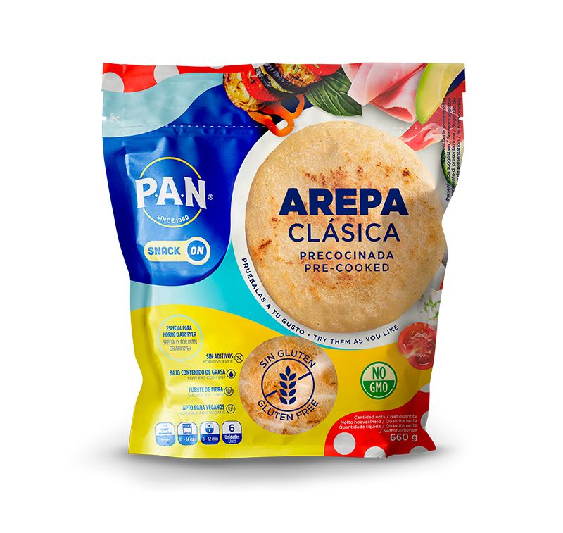 KLASSISCHE TIEFGEFRORENE AREPA P.A.N. SNACK ON